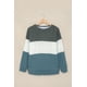 thumbnail image 4 of ABPHQTO Sudadera de mujer gris extragrande de felpa colorblock, 4 of 5