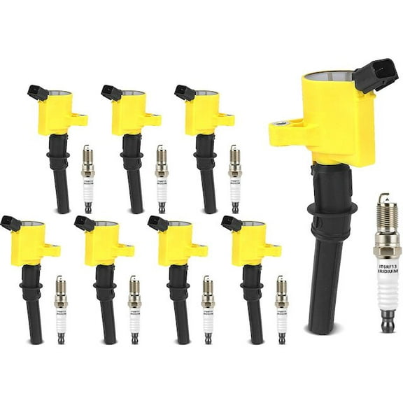 Ignition Coil Set with Spark Plugs 16 - Compatible with 1998 - 2008 Mercury Grand Marquis 4.6L V8 1999 2000 2001 2002 2003 2004 2005 2006 2007