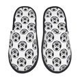 thumbnail image 2 of KLL Happy Soccer Slippers for Women Men House Slip on Indoor Outdoor Bedroom Furry Fleece Lined Ladies Comfy Anti-Skid Rubber Hard Sole-Large, 2 of 8