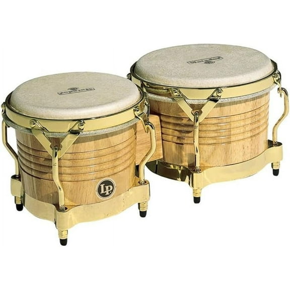 LP Matador Wood Bongos - Natural/Gold