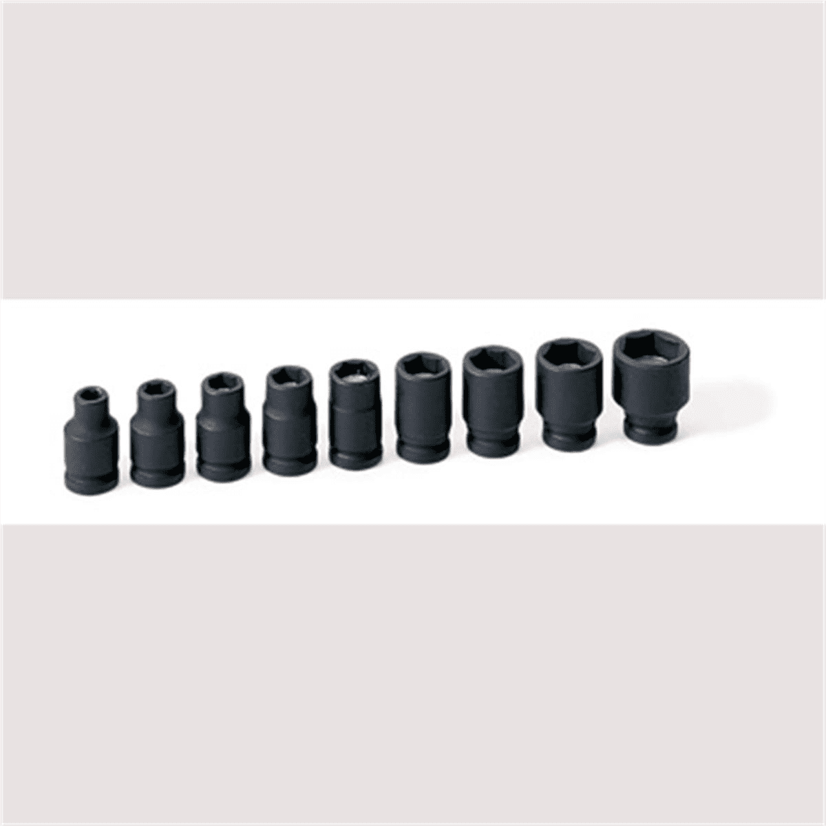 Grey Pneumatic 1/4" Drive 9 Piece Magnetic Impact Socket Set