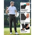 thumbnail image 3 of PULI Men’s Stretch Golf Pants Slim Fit Waterproof Tapered Work Casual Hiking & Travel Pants, 3 of 5