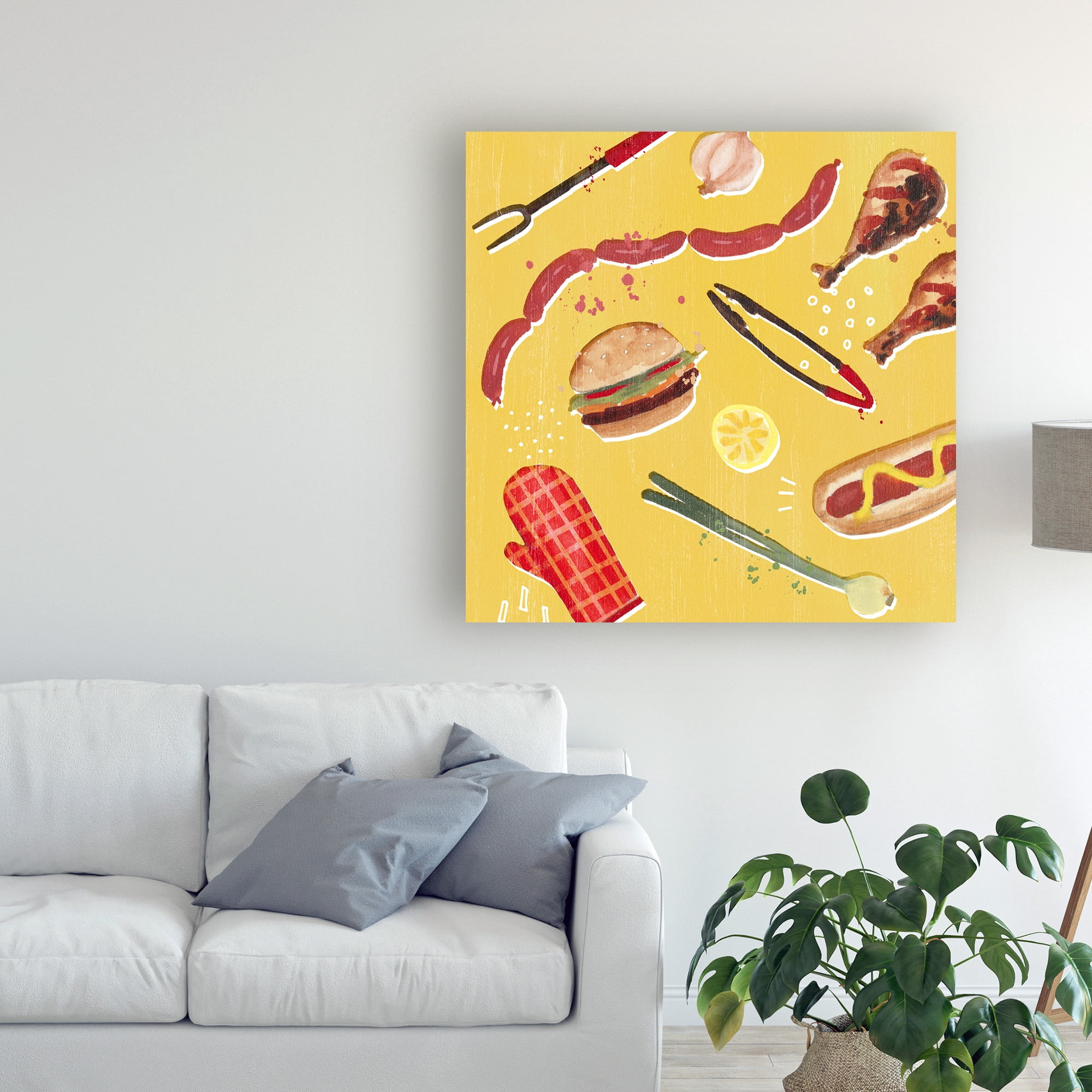 Trademark Fine Art 'Throw it on the Grill III' Canvas Art by Victoria Borges