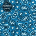 thumbnail image 5 of Shower Curtain, Blue Vintage Paisley Pattern Waterproof Fabric Plastic Shower Curtain, Drying Fast Bathroom Curtain with 9 Buttonholes, Ruffle Shower Curtain 60x72in, 5 of 8