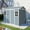 Grey, variant on 8x6 FT Resin Storage Shed with Floor, Tool Cabinet with Window, Vents and Lockable Door, Plastic Waterproof Shed for Garden, Patio, Backyard, Gray