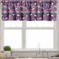 thumbnail image 3 of Ambesonne Floral Valance & Curtain, Asian Winter Flowers Pattern, 55"x36", Purple Peach and Teal, 3 of 7
