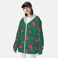 thumbnail image 5 of Kdxio Watermelon Print Women Men Sun Protection UPF 50+ Jackets Zip Up Long Sleeve Hoodie Hiking Lightweight with Pockets, 5 of 8