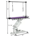 thumbnail image 2 of ZephyPaws 43" Pet Dog Grooming Table,Heavy Duty Hydraulic Grooming Table for Dogs & Cats,Big Size with Adjustable Arm Noose,Maximum Capacity Up to 330 lbs (Purple), 2 of 6