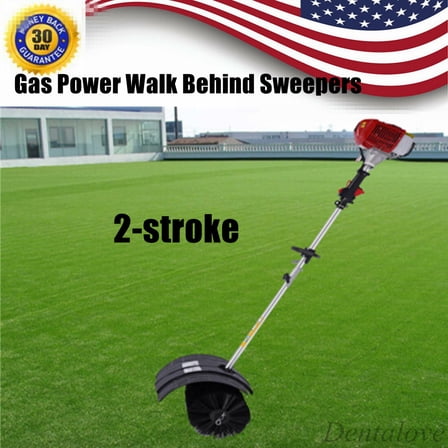 Gas Power 52CC Handheld Sweeper Broom Driveway Turf Artificial Grass Snow Clean