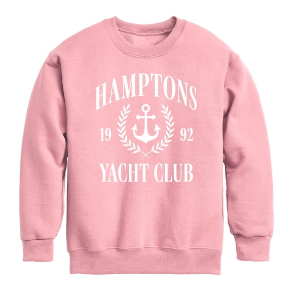Instant Message - Hamptons Yacht Club Graphic Long Sleeve Fleece Sweatshirt