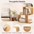 thumbnail image 4 of Harmijoy Bamboo Geometric Bookshelf 2-Tier S-Shaped Bookcase w/ Anti-tipping Device, 4 of 8