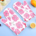 thumbnail image 2 of Twfbrm Silicone Oven Mitts, Heat Resistant Oven Gloves with Floral Cotton Liner, Waterproof & Non-Slip Textured Grip Grilling Mittens BPA-Free Pot Holder Kitchen Gadgets for Baking Cooking BBQ, 2 of 6