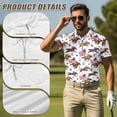 thumbnail image 7 of Binienty Patriotic Horse Star Golf Shirt for Couple Breathable Quick Dry Funny Golf Shirt for Men Women with Quarter Zip Classic Fit Short Sleeve Athletic Tops for Running Casual, 7 of 7