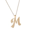 thumbnail image 2 of Joernso Pendant Necklace Cursive 26 Letters Jewelry Simple Bright Luster Couple Necklace for Daily Wear, 2 of 8