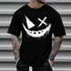 thumbnail image 1 of Blusas y camisas de manga corta con cuello redondo para hombre, blusas casuales de verano a la moda con cuello redondo y estampado para hombre., 1 of 4