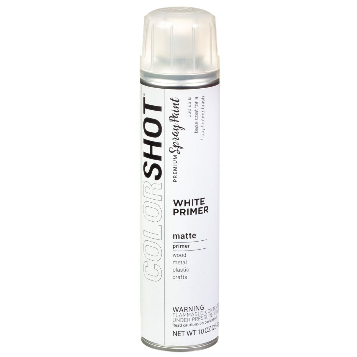 Buy COLORSHOT Premium Matte White Primer Spray Paint 10 oz. White