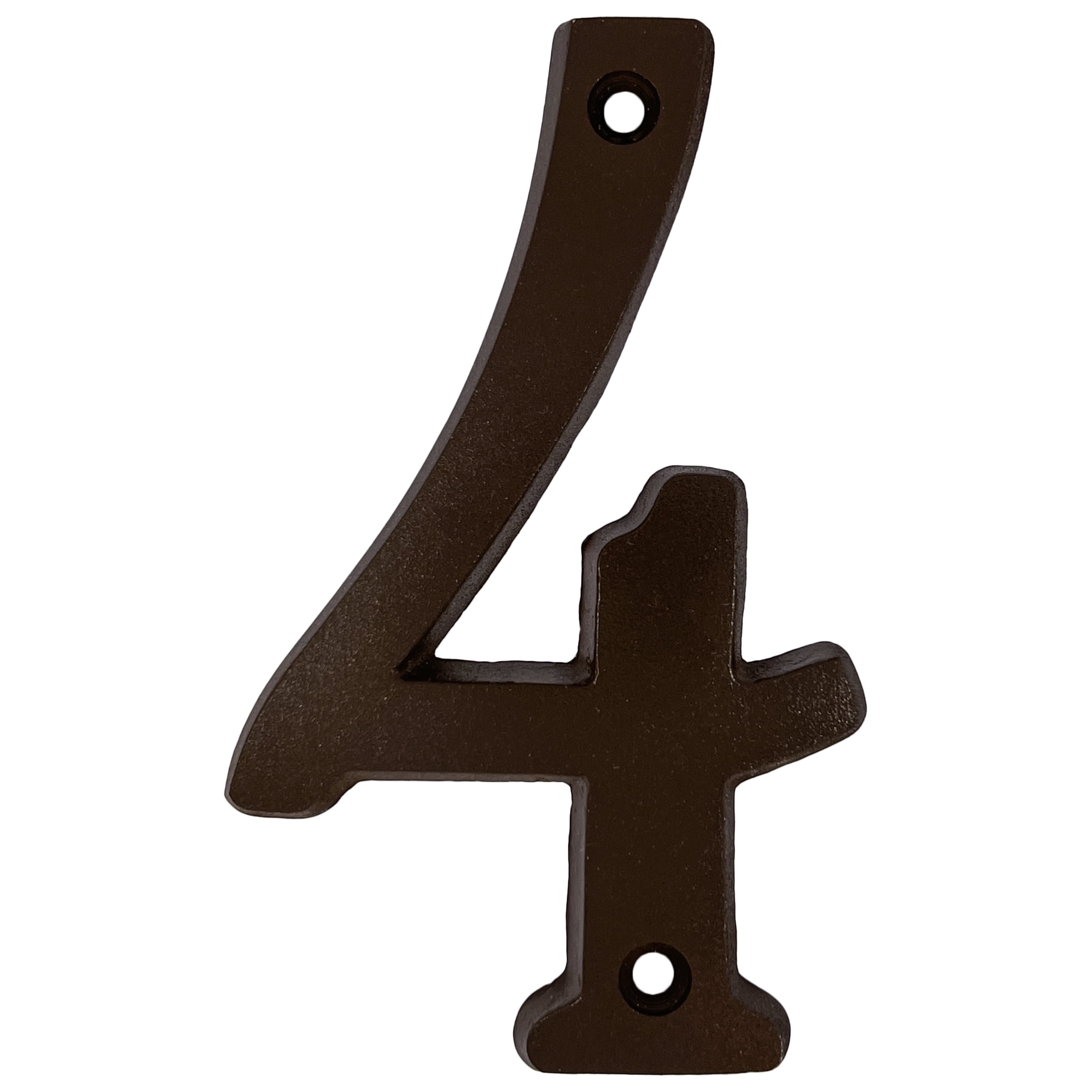 HY-KO 4" Aged Bronze Metal House Number 4