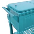 thumbnail image 3 of Permasteel Antique-Style Rolling Patio Cooler – 80 Qt / 110 Can Capacity – Powder-Coated Steel – Teal, 3 of 8