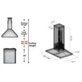 thumbnail image 5 of ZLINE 30 in. Wooden Island Mount Range Hood in Gray - Includes Motor, 5 of 5