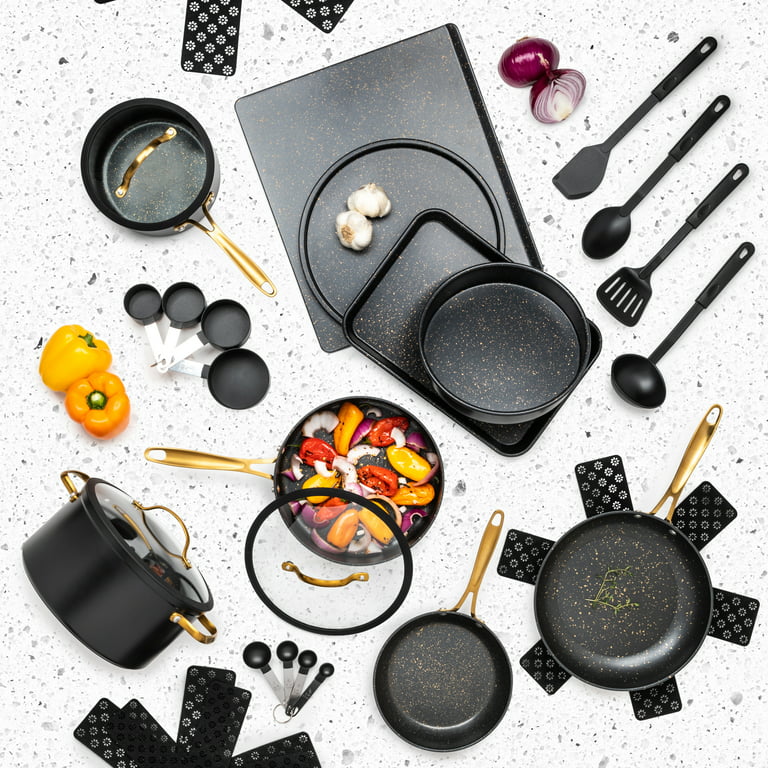 Basics 8-Piece Non-Stick Cookware Set - Black for sale