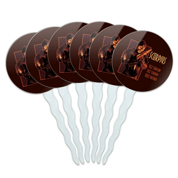 Farscape Scorpius Facts Sebacean Scarran Bastard Cupcake Picks Toppers Decoration Set of 6