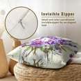 thumbnail image 4 of Purple Lavender Throw Pillow Covers 18x18 Set of 2 Spring Summer Flower Vase Botanical Bouquet Farmhouse Square Pillowcases for Couch Porch Sofa Bed Indoor and Outdoor, 4 of 4
