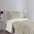 thumbnail image 3 of Ambesonne Grey Quilted Bedspread Set 2 Pcs, Paisley Victorian Pattern, Twin Size, Grey Beige, 3 of 5