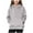 Gray, variant on cocolona Girls Hoodie Fall Casual Long Sleeve Hooded Sweatshirts Fashion Solid Color Pullover Tops with Pockets 4-14 Years