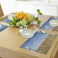 thumbnail image 4 of Ambesonne Wooden Place Mats Set of 4, Swiled Spring Season, Standard Size, Blue Brown, 4 of 6