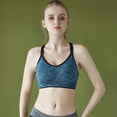 thumbnail image 2 of Sports Bra for Women Space Dye Racerback Removable Pads for Yoga Running Fitness Workout, 2 of 4