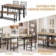 thumbnail image 5 of Estilo rural kitchen mesa y sillas set para 4, 47 - pulgada moderno dining mesa bench, sillas, almacenamiento estante, y metal frame; space - saving design dining room, kitchen, y apartment (b..., 5 of 8