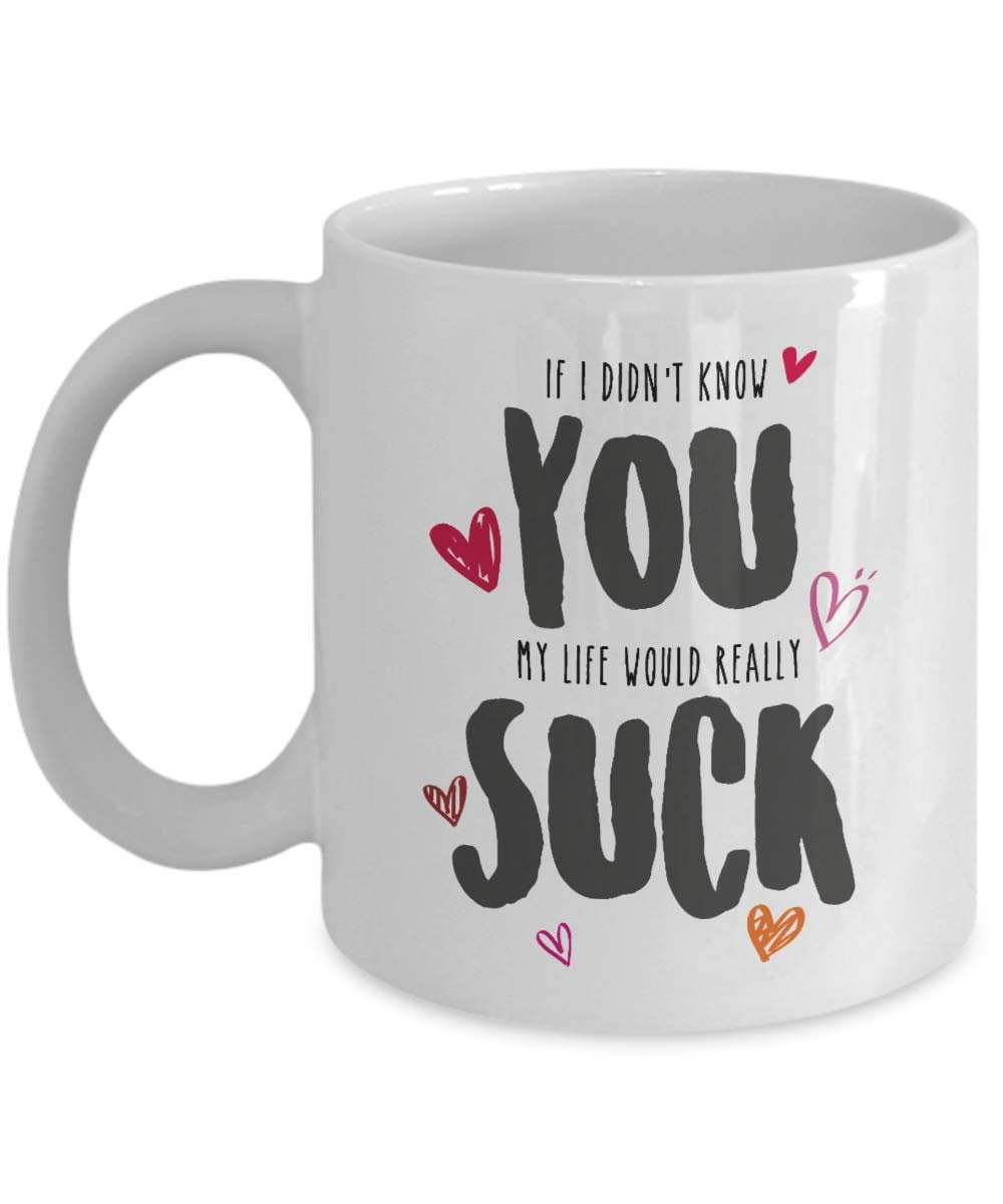 Novelty Couples Tea Cup Mug "Wifey" Unmarried Slogan Wife Material Girlfriend 