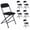 Black 6 Pack, variant on Cotinse 6 Pack Folding Chairs, Vinyl Cushion Padded Lightweight Foldable Chairs Set of 6, Waterproof Collapsible Chairs for Outdoor Party, Home, Office, Black