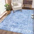 thumbnail image 7 of Haperlare Area Rugs Boho Rugs for Living Room Bedroom Stain-Resistant Carpet Traditional Rugs with Non Slip Backing, 8' x 10' Blue, 7 of 7