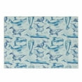 thumbnail image 1 of Sea Animals Cutting Board, Sketch of Bottlenose Dolphins Playing Laughing in the Ocean Sea Life Print, Decorative Tempered Glass Cutting and Serving Board, Small Size, Turquoise White, by Ambesonne, 1 of 1