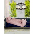 thumbnail image 4 of Modern American Pink Velvet 71-inch Convertible Sofa for Small Spaces (Living Room, Bedroom, Office), 4 of 14