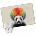 thumbnail image 2 of Funny Panda 2'x3' Washable Rug, Rainbow Abstract Animals Non-Slip Soft Doormat Area Rugs for Entrance Bathroom Bedsides, StainResistant Carpet for Kitchen Bedroom, Entryway Floor Mat, 2 of 9