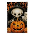 thumbnail image 2 of PHYHOO  Halloween Ghost Cat Boo Garden Flag Double Sided Outside, Welcome Holiday Yard Outdoor Decorative Flag White, 2 of 6