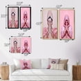thumbnail image 4 of Designart "Namaste Mudra Retro Glamour and Spirituality II" Hinduisim Wall Art Set Of 2 - Traditional Pink Gallery Set For Office Decor, 4 of 6
