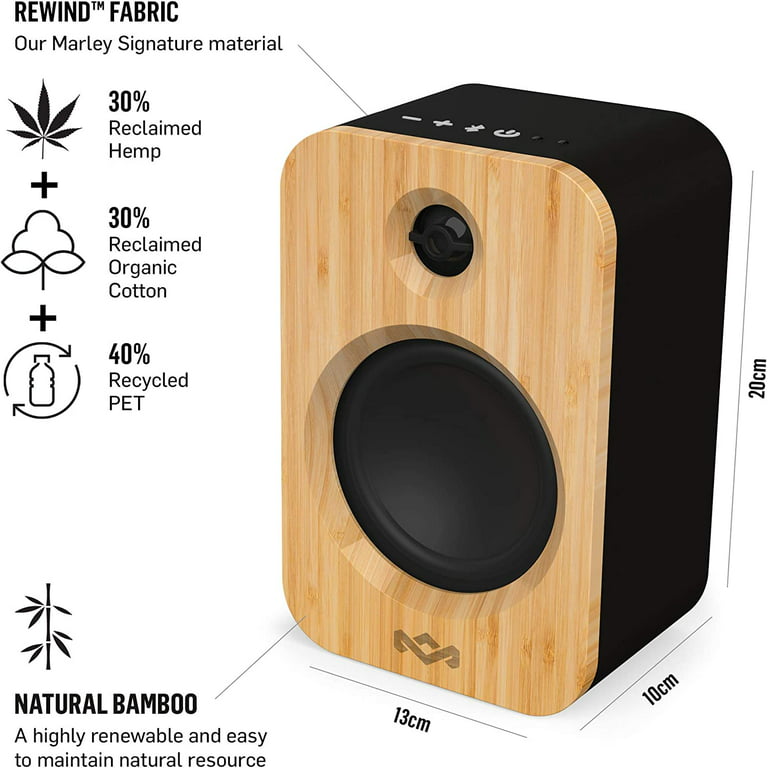 House of Marley Get Together Duo - Speakers - Wireless - Bluetooth - 20  Watt - 2-way - Signature Black