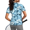 thumbnail image 2 of Whosucclay Hibiscus Pattern Breathable Tennis Shirts, Polyester Polo Shirts Moisture Wicking Lightweight Workout Tennis Activewear for Golf Bowling Hiking Size XX-Large, 2 of 10