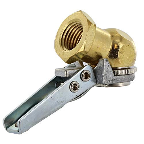 Air Chuck with Clip for Tire Inflator Keenso Heavy Duty Closed Flow Hose Barb Clip-On Ball Foot Tire Chuck Tire/Tyre Inflator Gauge Fitting Tool Compressor Accessories 