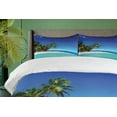thumbnail image 4 of Ambesonne Jungle Duvet Cover Sets, Seaside Nature Tropic, 2-King, Royal Blue Turquoise, 4 of 7
