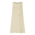 thumbnail image 4 of AherBiu Sundresses for Women Crewneck Sleeveless Lightweight A-Line Casual Loose Summer Dresses with Pockets, 4 of 7