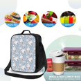 thumbnail image 4 of Rateoe Lily Flower Lunch Bag Reusable Lunch Box with Shoulder Straps for Men Women Insulated Portable Lunchbox for adults Suitable for School Work Picnic, 4 of 7
