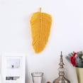 thumbnail image 4 of Walbest 11.8" Cotton Line Woven Leaf Shaped Tapestry Wall Decor, Soft Fine Workmanship Macrame Wall Hanging Feather Boho Chic Woven Leaf Tassels Ornament for Bedroom Living Room Apartment Porch, 4 of 7