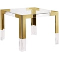 thumbnail image 5 of Meridian Furniture Casper Gold Stainless Steel and Acrylic Dining  / Game Table, 5 of 8
