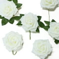 thumbnail image 6 of Efavormart 24 Roses | 5" Artificial Foam Rose With Stem And Leaves for Wedding Party Home Event Décor Wedding Anniversary Party - Ivory, 6 of 6