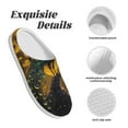 thumbnail image 5 of Picia Elegant Gold Leaf Peacock for Women's Lamb-hug Comfy Fleece House Slippers Memory Foam, Slip-on House Shoes Indoor Outdoor-40/41, 5 of 7