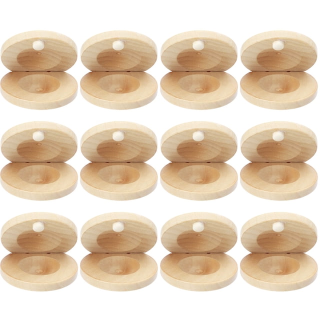 BESTYASH 12 Pcs Wooden Castanets Music Instrument For Enhances Coordination And Intelligence Development